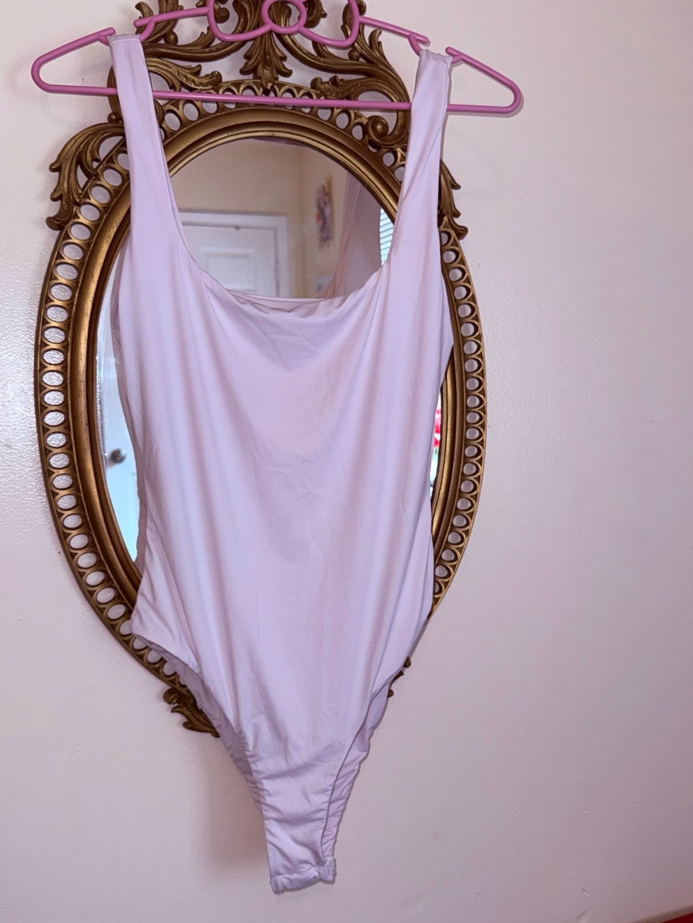 SHEIN Pale Lavender Scoop Neck Bodysuit